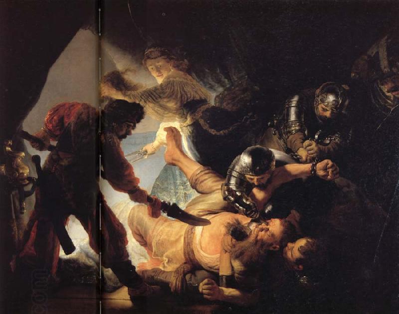 Rembrandt van rijn The Blinding of Samson oil painting picture